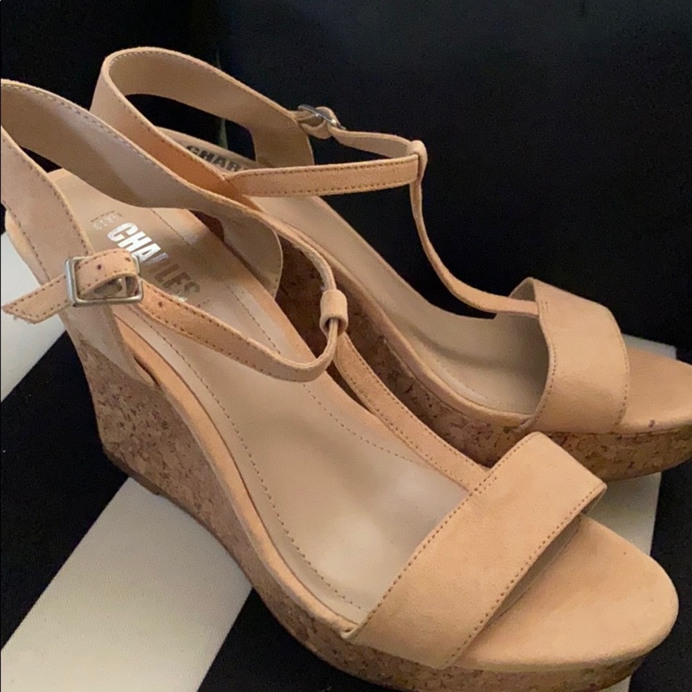 Tan Cork Wedges